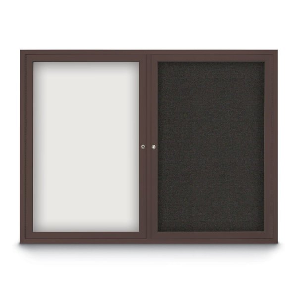 United Visual Products Corkboard, Pearl/Black, 60" x 36" UV432H-BLACK-PEARL